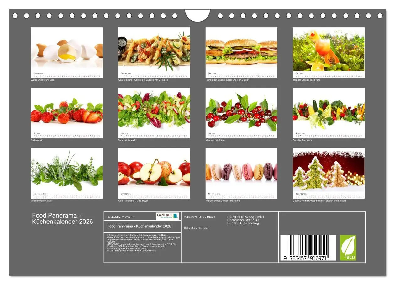 Bild: 9783457916971 | Food Panorama - Küchenkalender 2026 (Wandkalender 2026 DIN A4...