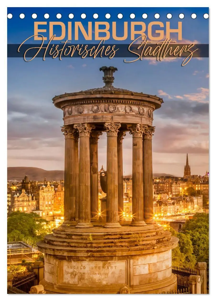EDINBURGH Historisches Stadtherz (Tischkalender 2027 DIN A5 hoch), CALVENDO Monatskalender