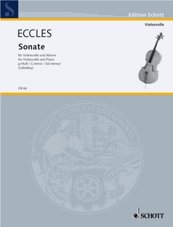 Cover: 9790001016971 | Sonate G | Henry Eccles | Buch | Schott Music | EAN 9790001016971