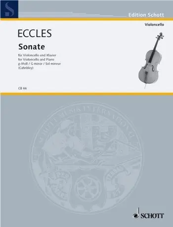 Cover: 9790001016971 | Sonate G | Henry Eccles | Buch | Schott Music | EAN 9790001016971