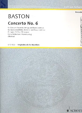 Cover: 9790220116971 | Concert 06 D | John Baston | Buch | Schott Music London