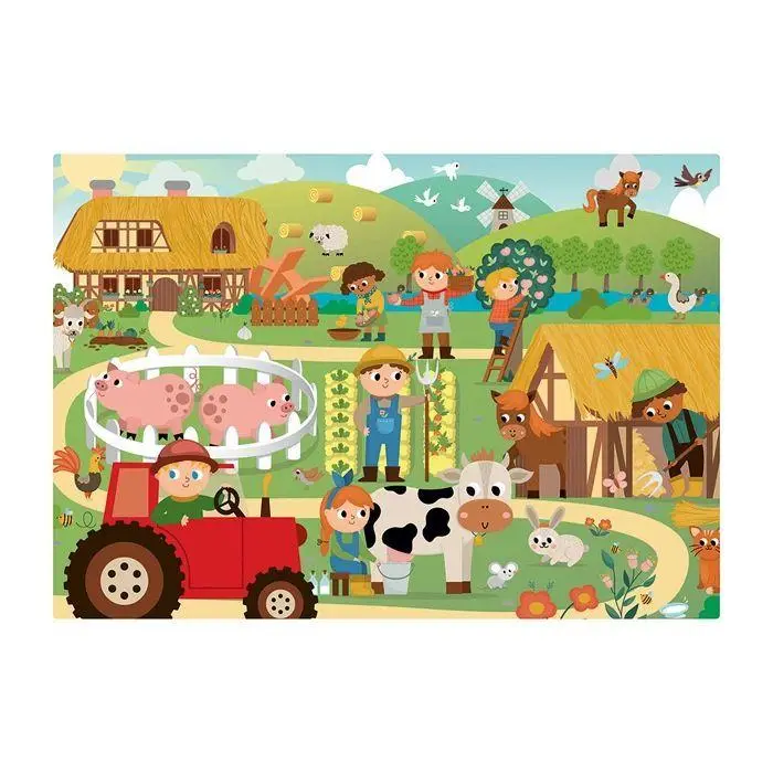 Bild: 3373910077071 | Bauernhof &amp; Stadt 2x24 Teile Puzzle | Herausgegeben von CALYPTO | 2025