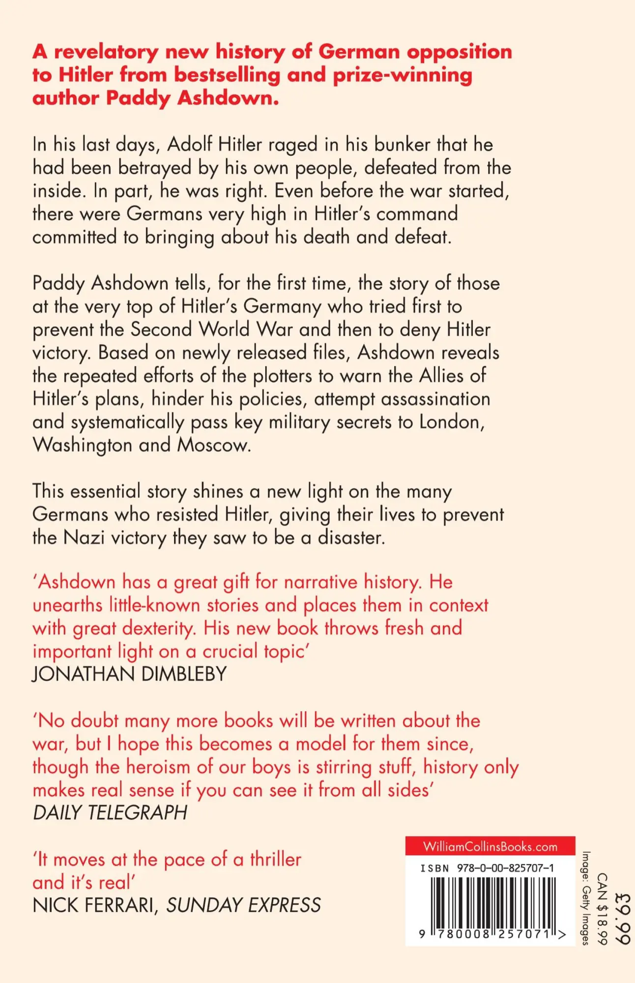 Rückseite: 9780008257071 | Nein | Standing Up to Hitler 1935-1944 | Paddy Ashdown | Taschenbuch
