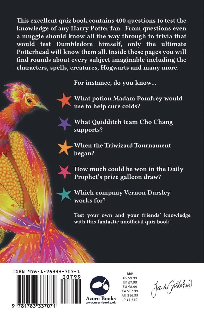 Rückseite: 9781783337071 | Harry Potter - The Ultimate Quiz Book | Jack Goldstein | Taschenbuch