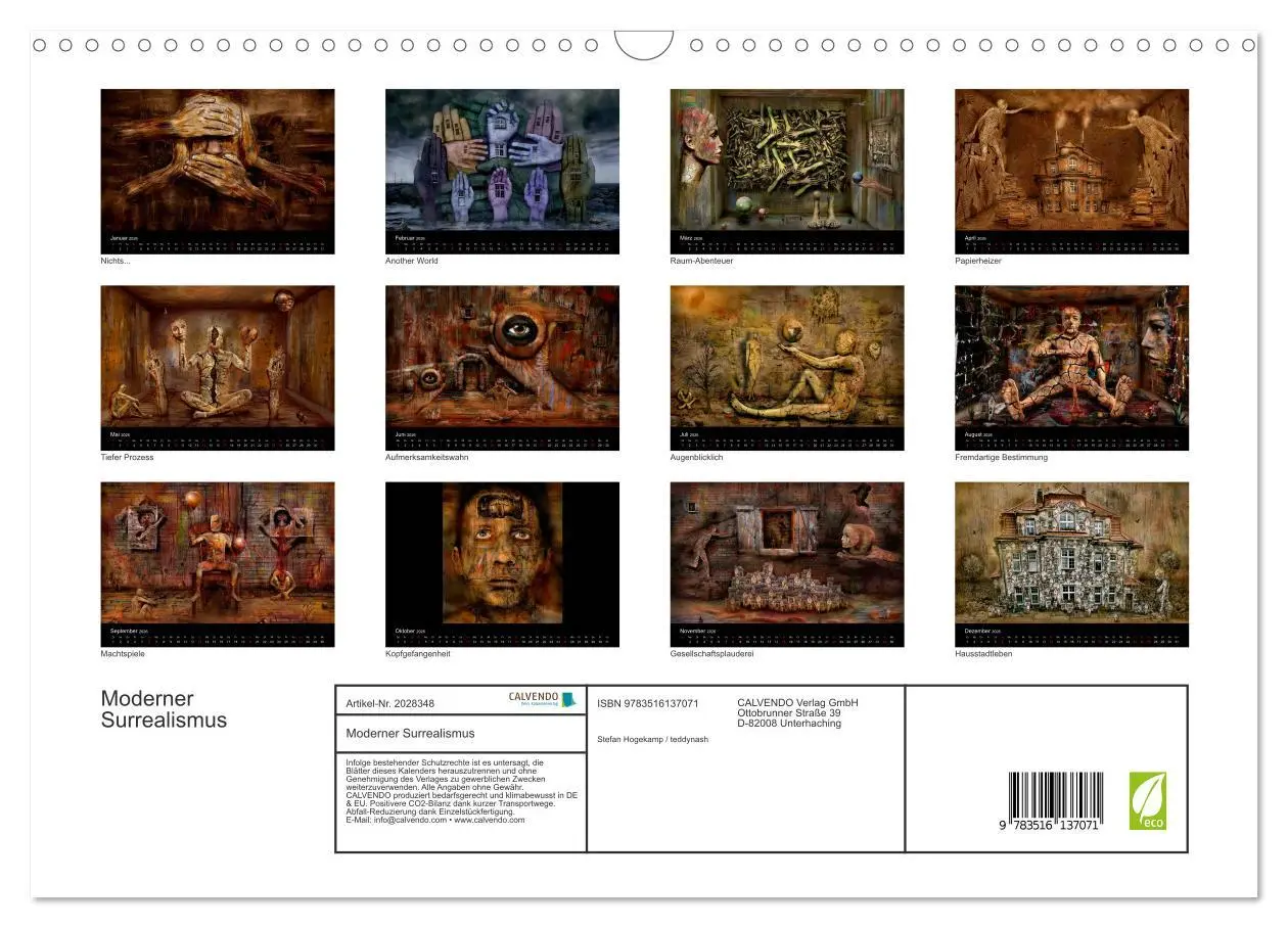 Bild: 9783516137071 | Moderner Surrealismus (Wandkalender 2026 DIN A3 quer), CALVENDO...
