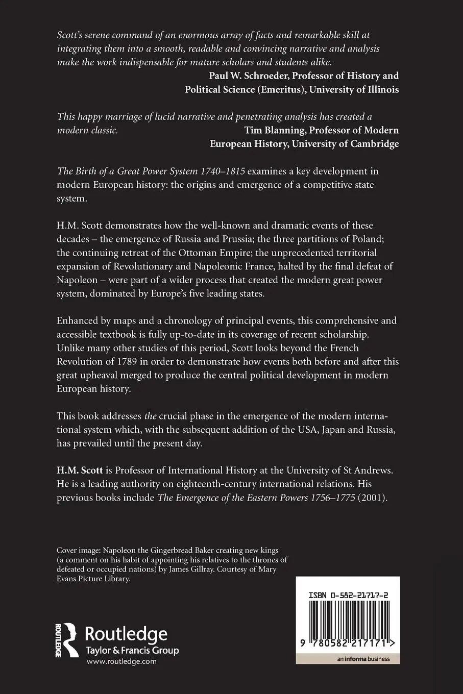 Rückseite: 9780582217171 | The Birth of a Great Power System, 1740-1815 | Hamish Scott | Buch