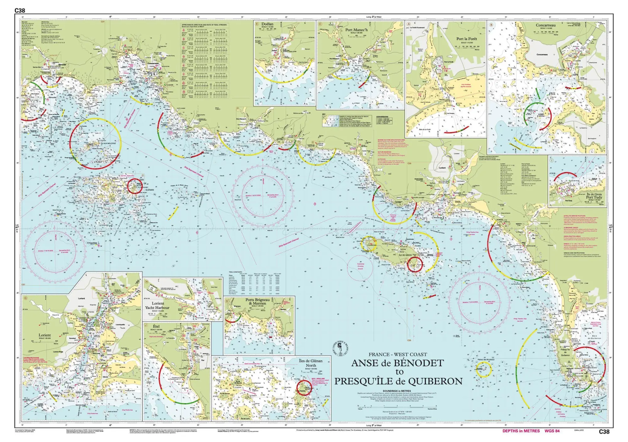 Bild: 9781846237171 | C38 Anse de Benodet to Presqu'ile de Quiberon | Imray C Series | 2024