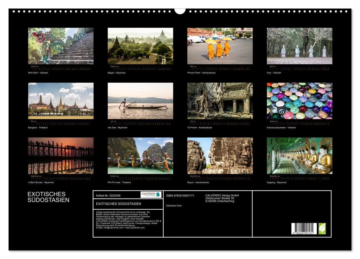 Bild: 9783516057171 | EXOTISCHES SÜDOSTASIEN (Wandkalender 2026 DIN A2 quer), CALVENDO...