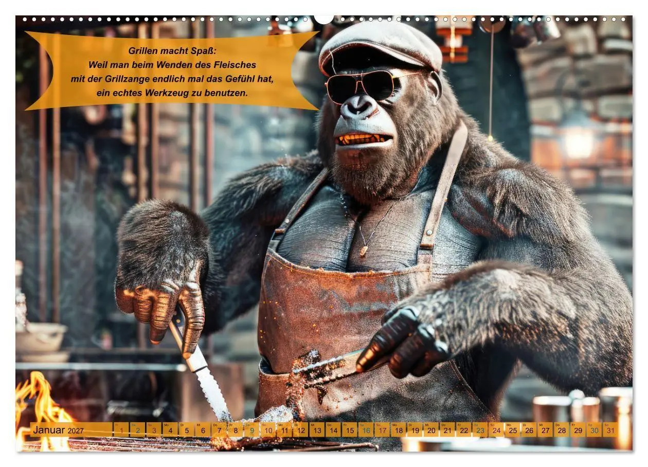 Bild: 9783569077171 | Tierisch lustige Grillmeister (Wandkalender 2027 DIN A2 quer),...
