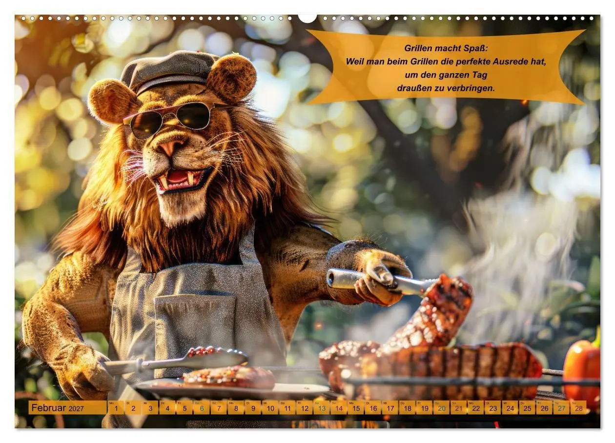 Bild: 9783569077171 | Tierisch lustige Grillmeister (Wandkalender 2027 DIN A2 quer),...