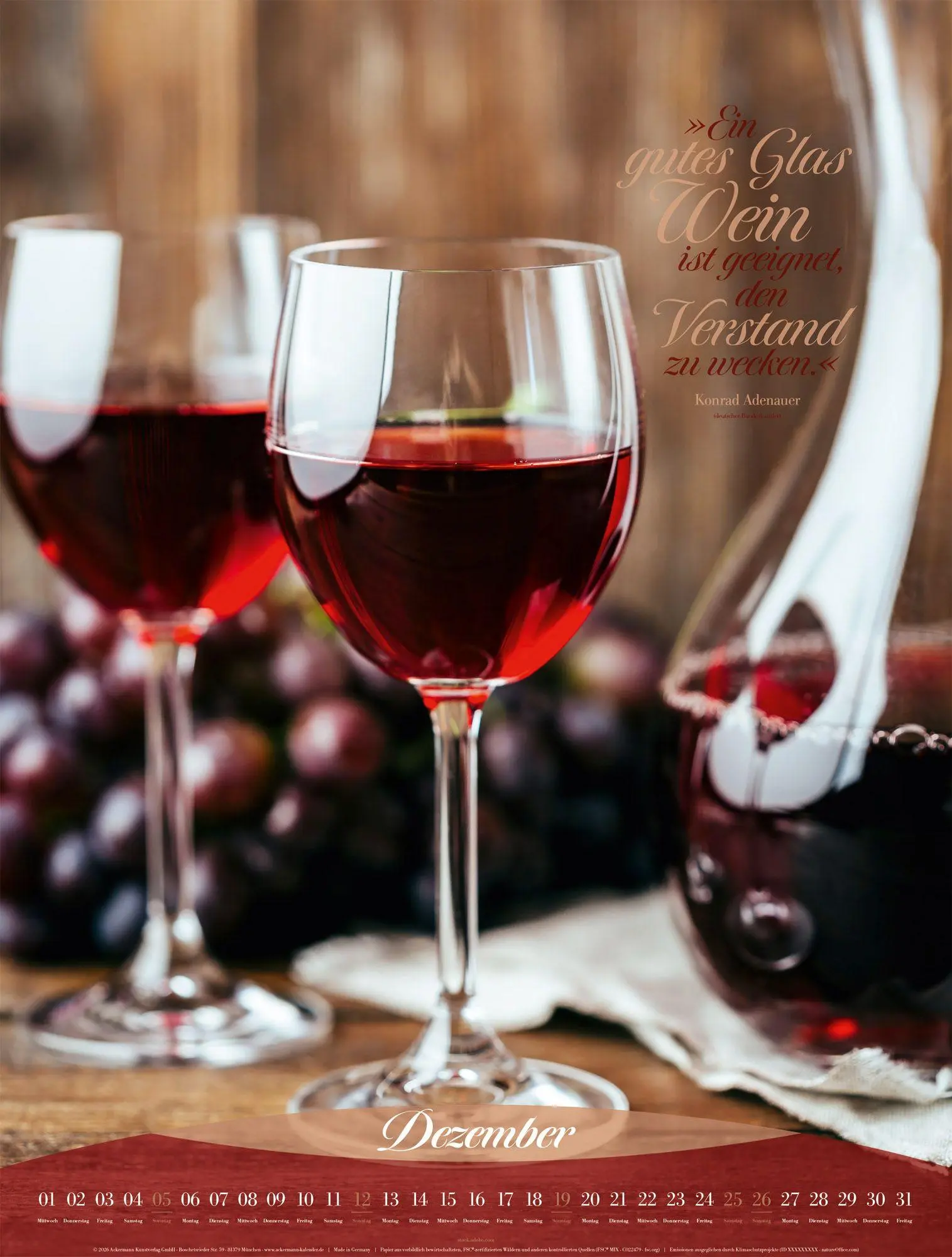 Bild: 9783838427171 | Art Culinaire Kalender 2027 | Ackermann Kunstverlag GmbH | Kalender