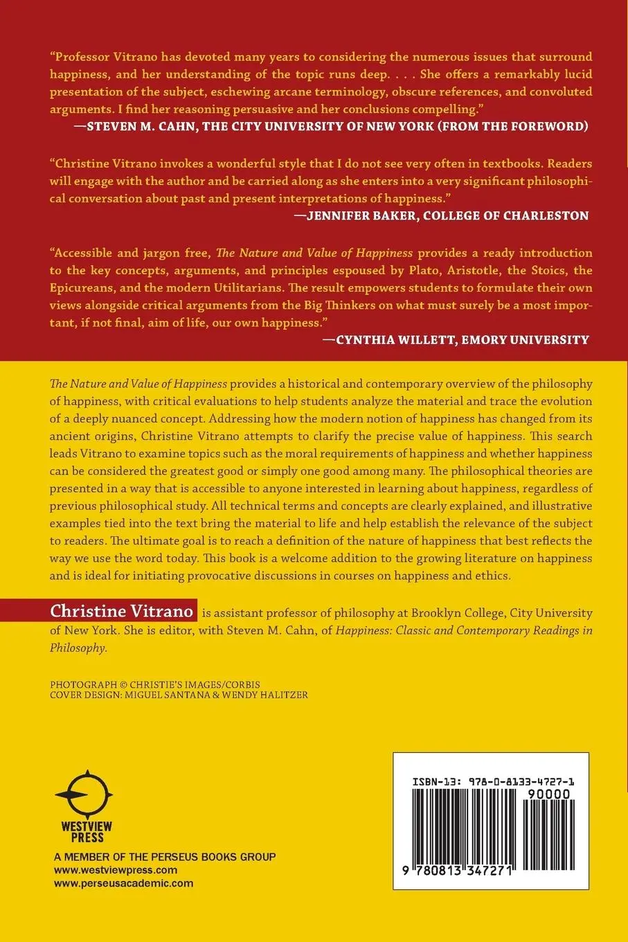 Rückseite: 9780813347271 | The Nature and Value of Happiness | Christine Vitrano | Taschenbuch