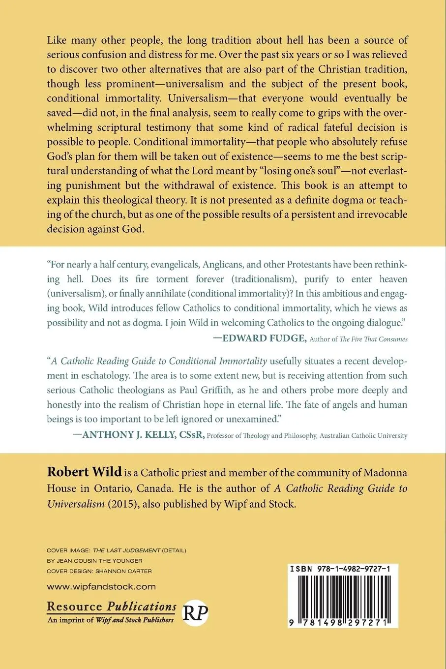 Rückseite: 9781498297271 | A Catholic Reading Guide to Conditional Immortality | Robert Wild