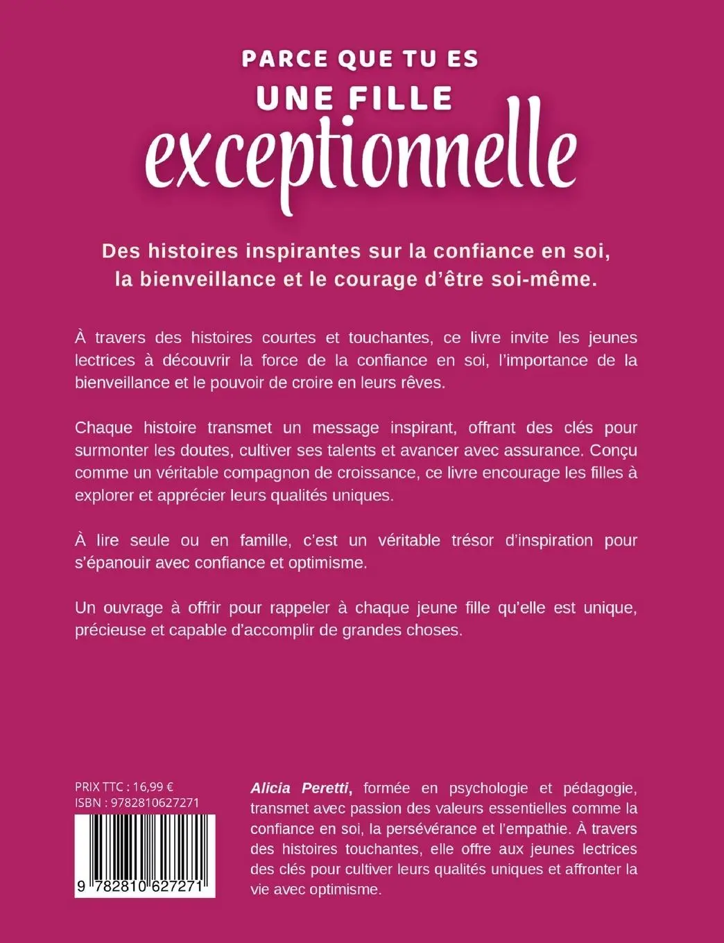 Rückseite: 9782810627271 | Parce que tu es une fille exceptionnelle | Alicia Peretti | Buch