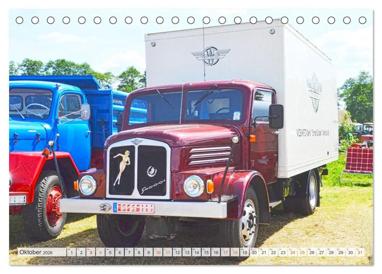 Bild: 9783457647271 | LKW - Oldtimer (Tischkalender 2026 DIN A5 quer), CALVENDO...