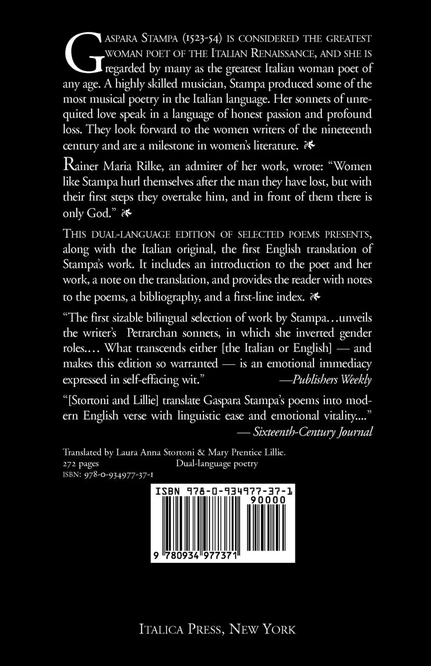 Rückseite: 9780934977371 | Gaspara Stampa | Selected Poems | Gaspara Stampa | Taschenbuch | 2009