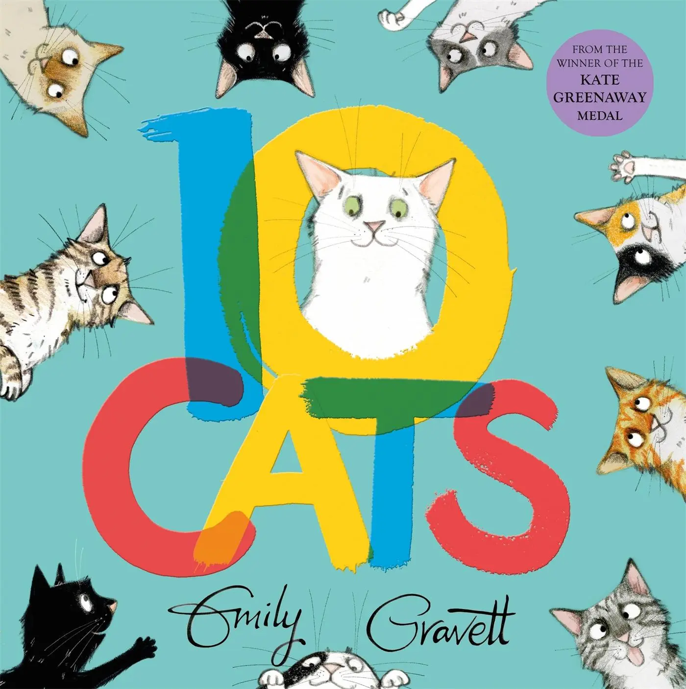 Cover: 9781509857371 | 10 Cats | A chaotic colourful counting book | Emily Gravett | Buch