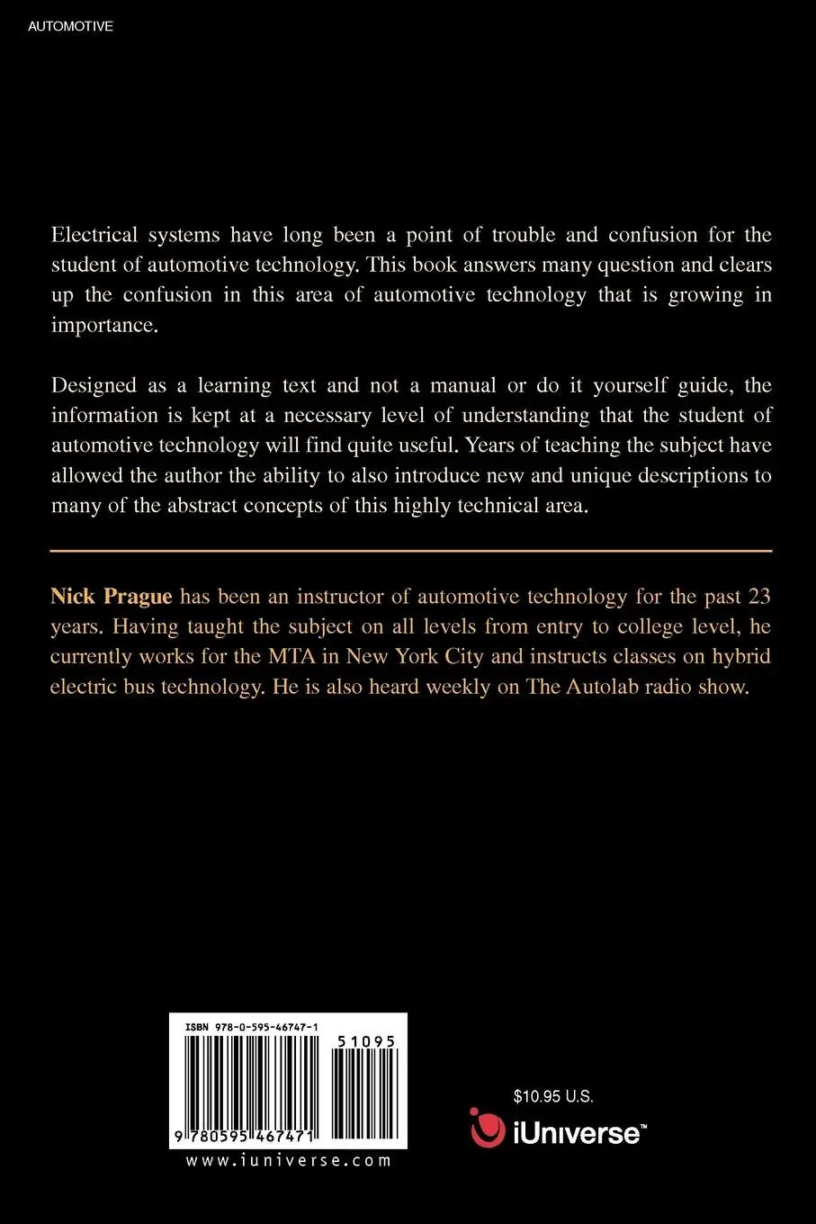 Rückseite: 9780595467471 | Automotive Electrical Systems | Nick Prague | Taschenbuch | Englisch