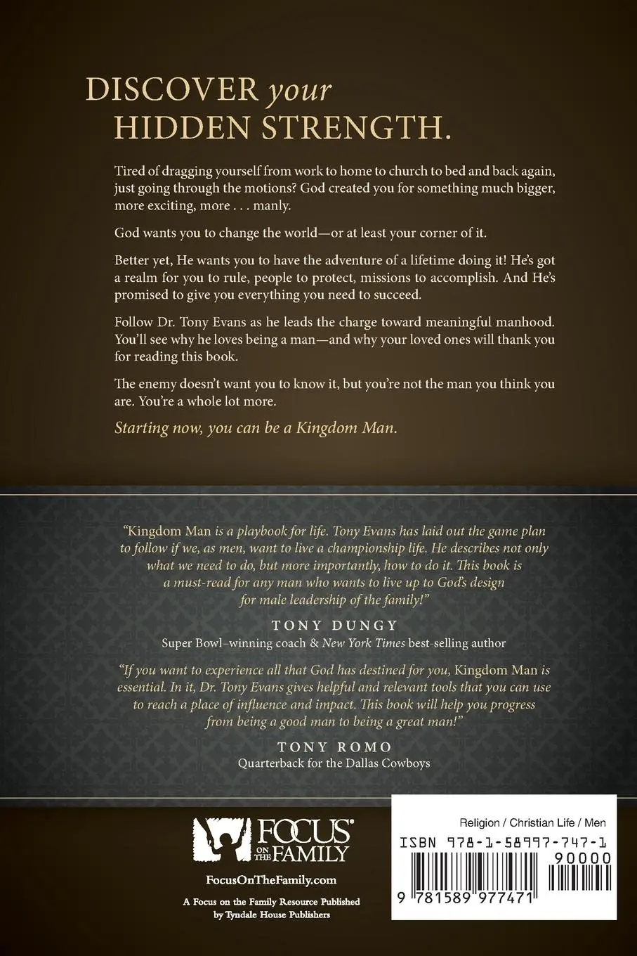 Rückseite: 9781589977471 | Kingdom Man | Tony Evans | Taschenbuch | Englisch | 2015