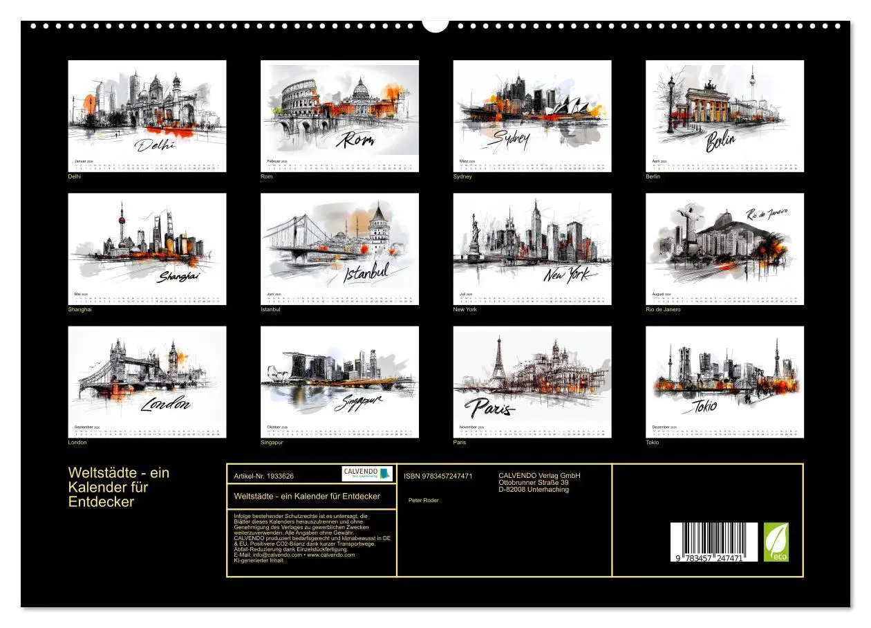 Bild: 9783457247471 | Weltstädte - ein Kalender für Entdecker (hochwertiger Premium...
