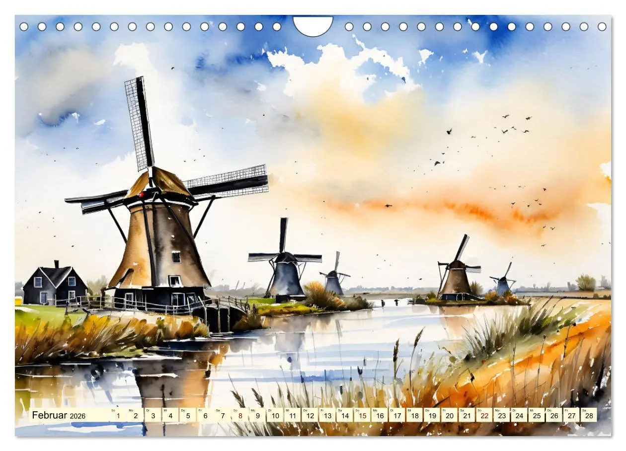 Bild: 9783457317471 | Zauberhafte Niederlande (Wandkalender 2026 DIN A4 quer), CALVENDO...