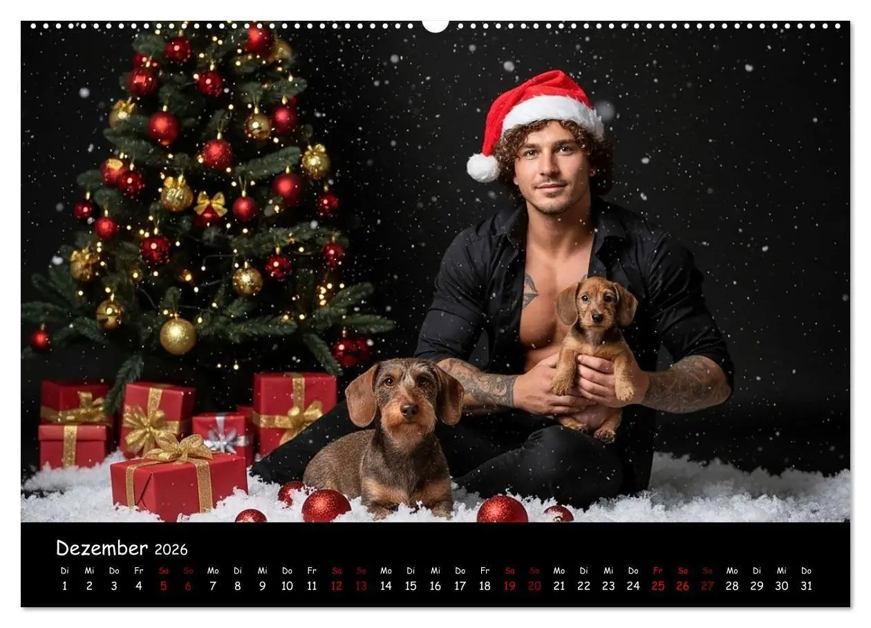 Bild: 9783516717471 | Coole Typen - Rauhaardackel (hochwertiger Premium Wandkalender 2026...