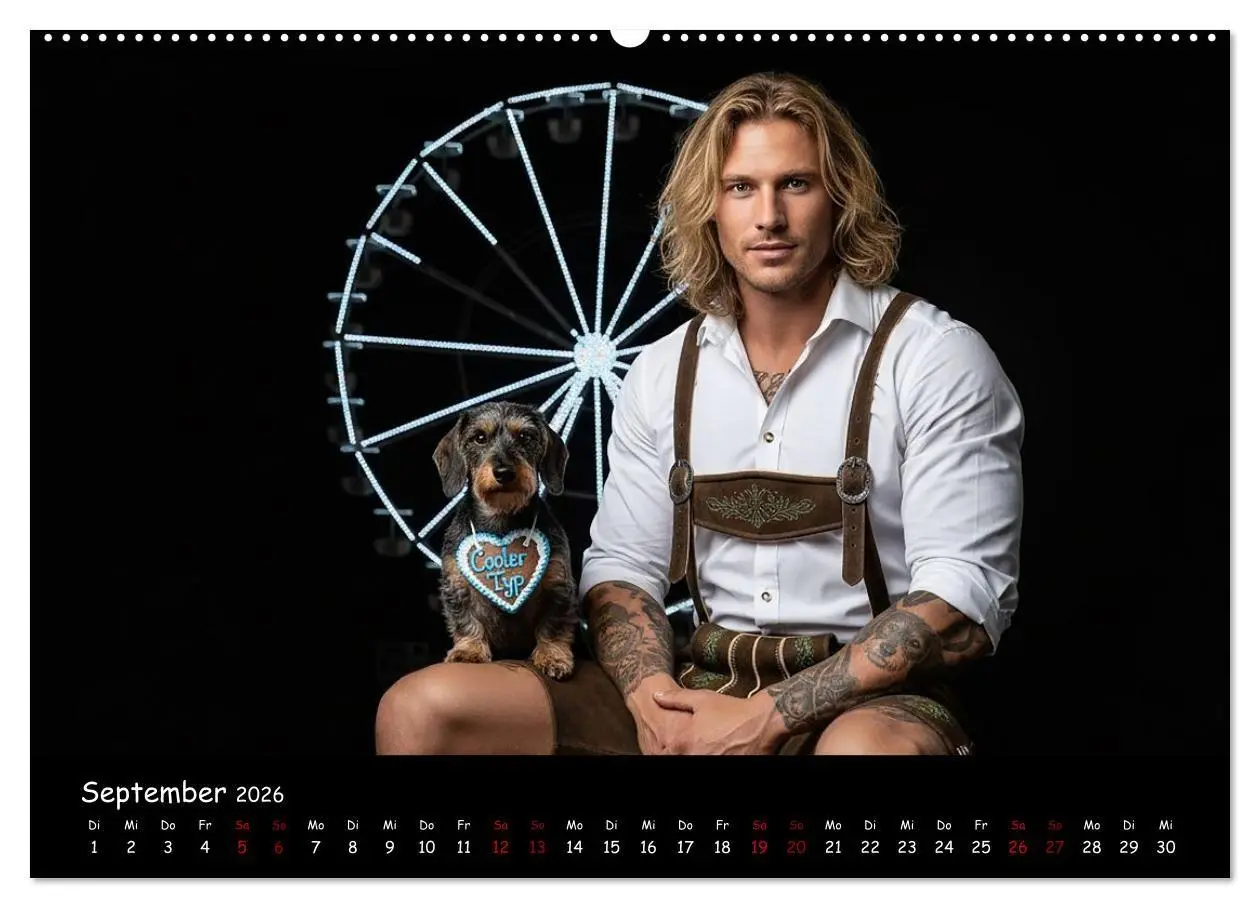 Bild: 9783516717471 | Coole Typen - Rauhaardackel (hochwertiger Premium Wandkalender 2026...