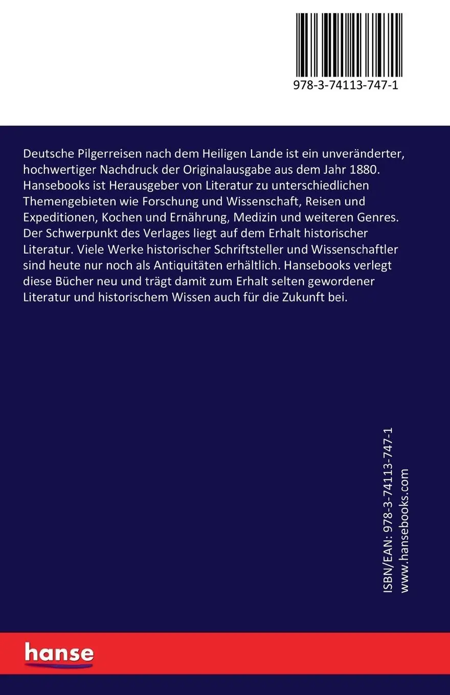 Rückseite: 9783741137471 | Deutsche Pilgerreisen nach dem Heiligen Lande | Meisner (u. a.) | Buch