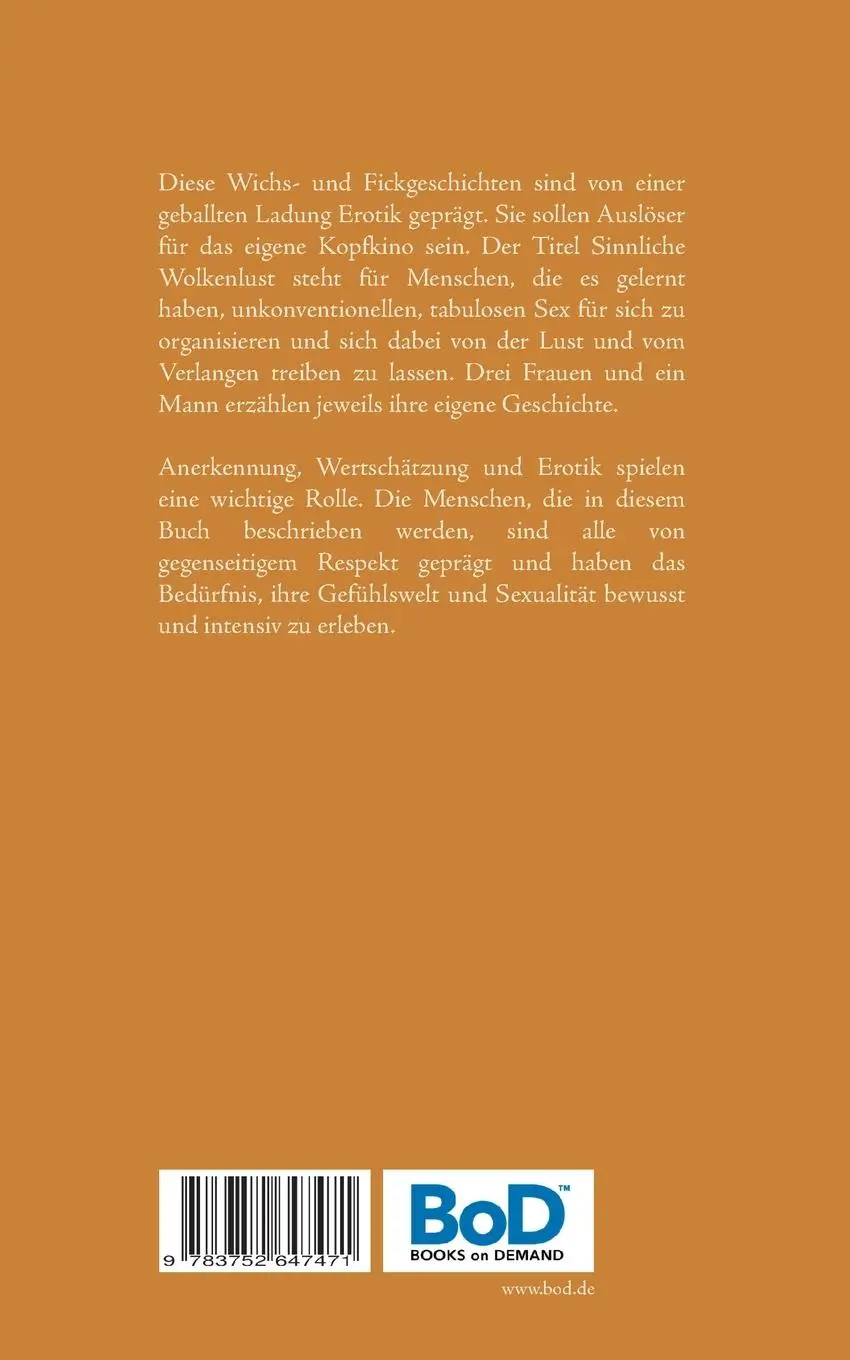 Rückseite: 9783752647471 | Sinnliche Wolkenlust | Babara Wolke | Taschenbuch | 376 S. | Deutsch