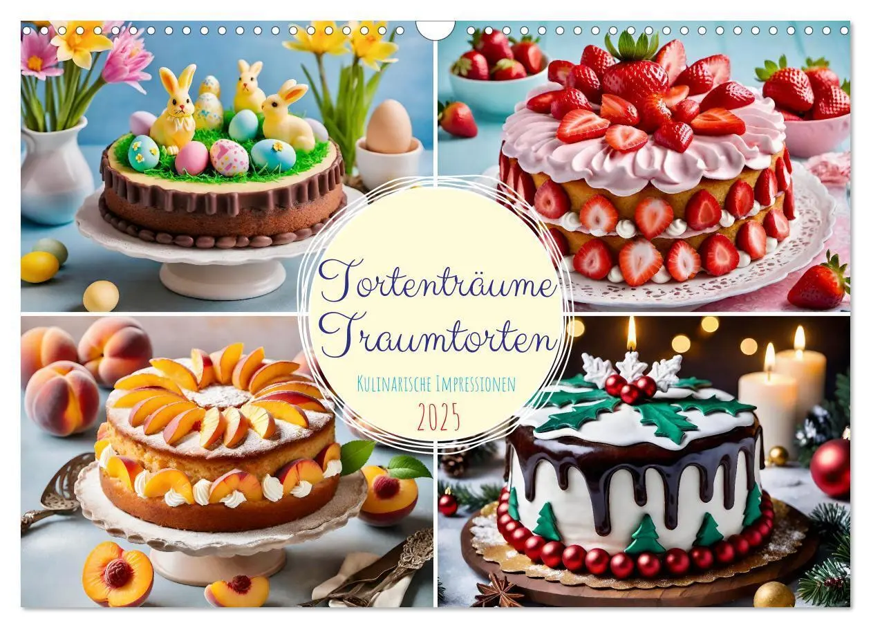 Cover: 9783383817571 | Tortenträume - Traumtorten (Wandkalender 2025 DIN A3 quer),...