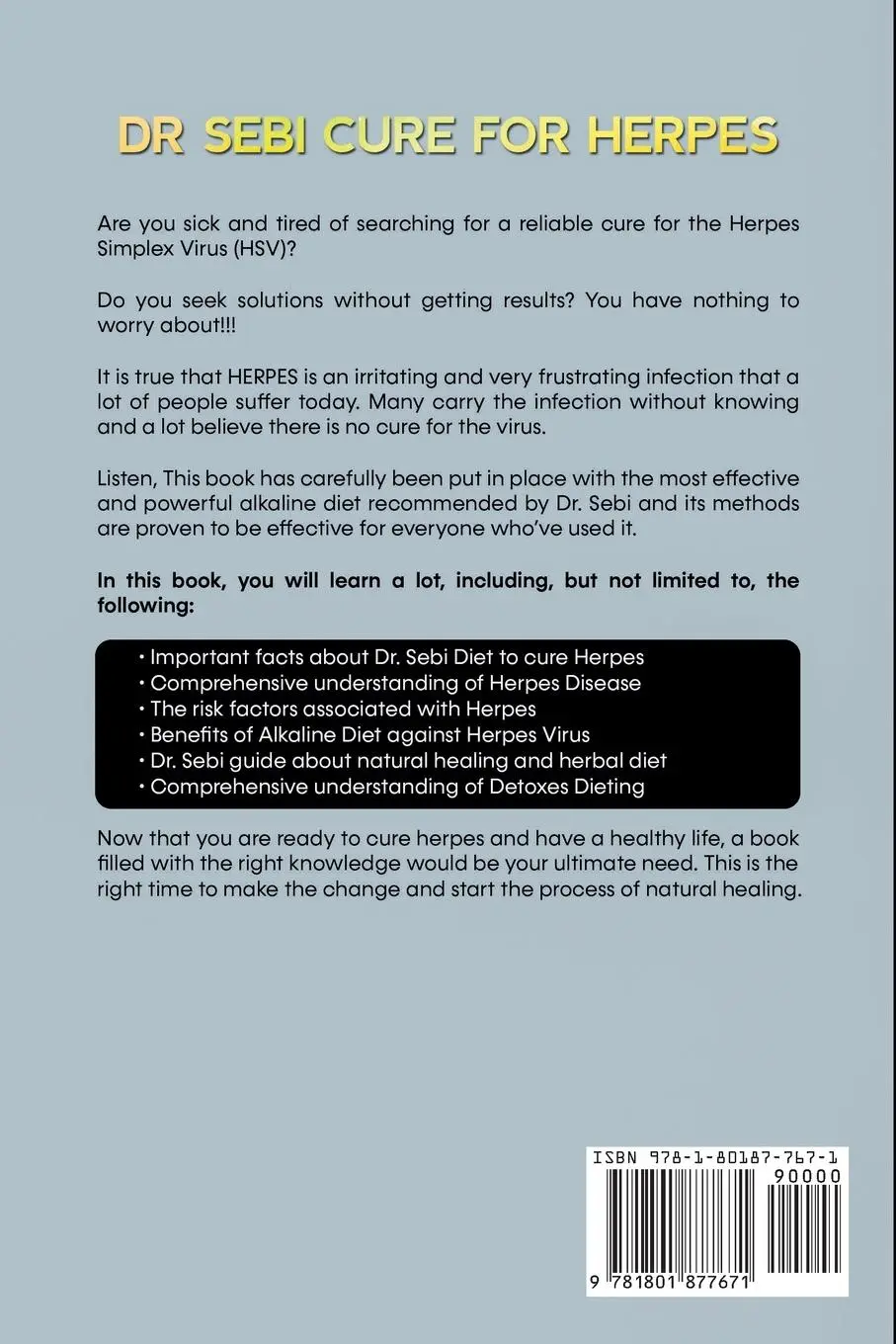 Rückseite: 9781801877671 | Dr. Sebi Cure For Herpes | Mark Plant | Taschenbuch | Englisch | 2021