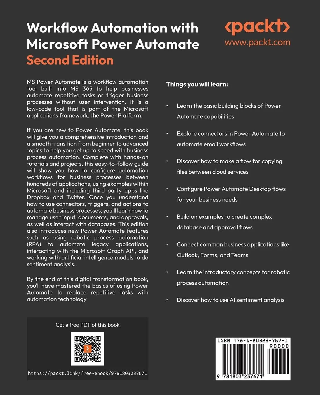 Rückseite: 9781803237671 | Workflow Automation with Microsoft Power Automate - Second Edition