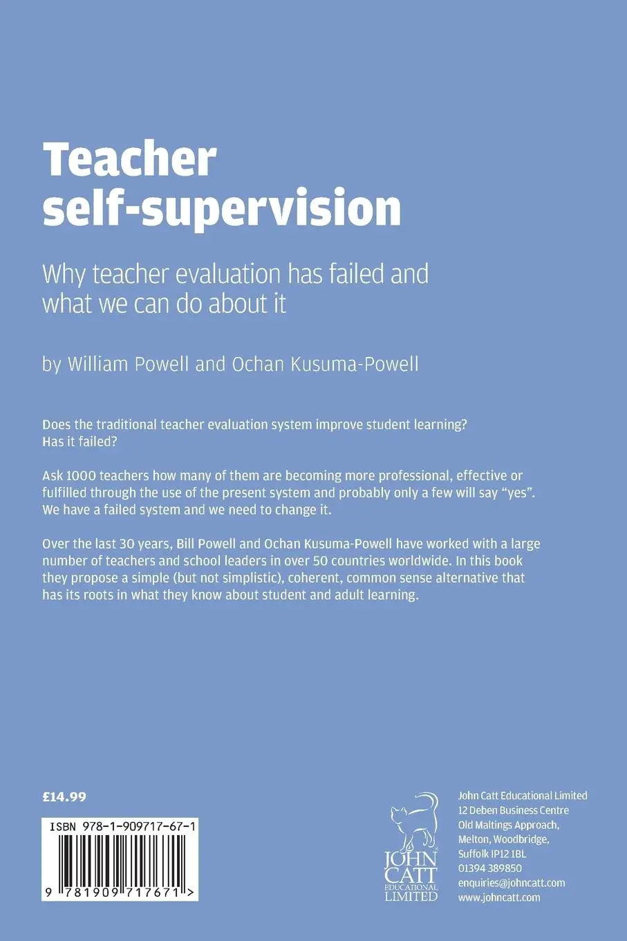 Rückseite: 9781909717671 | Teacher Self-Supervision | William Powell (u. a.) | Taschenbuch | 2015