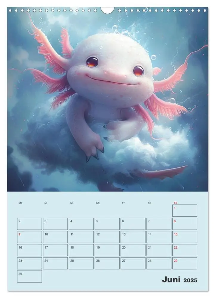 Bild: 9783383807671 | Axolotl. Lustiger Schwanzlurch mit Superkräften (Wandkalender 2025...