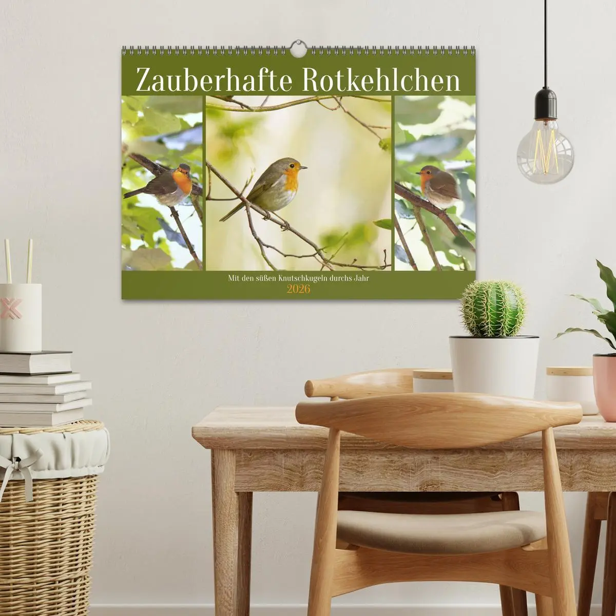 Bild: 9783457537671 | Zauberhafte Rotkehlchen (Wandkalender 2026 DIN A3 quer), CALVENDO...