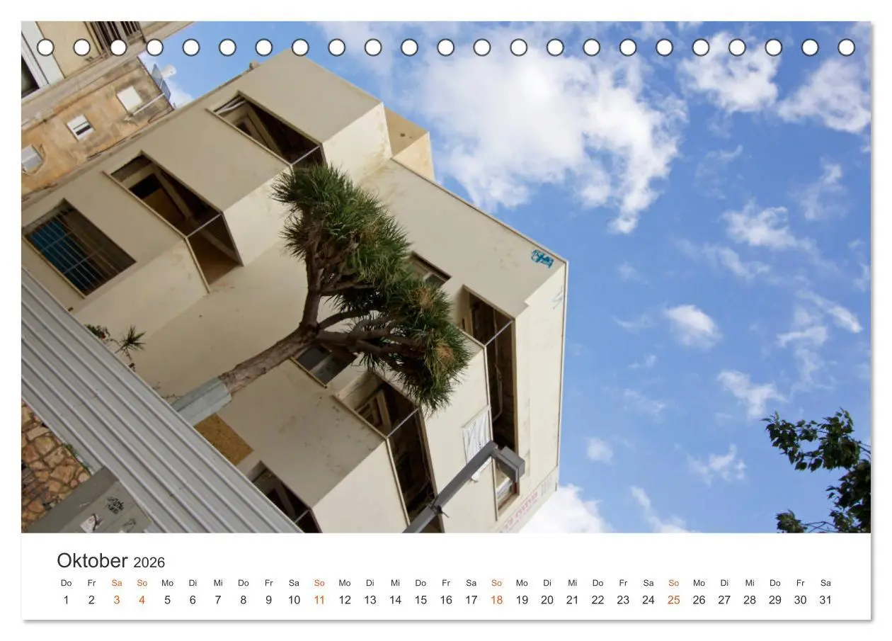 Bild: 9783457917671 | TEL AVIV Fassaden (Tischkalender 2026 DIN A5 quer), CALVENDO...