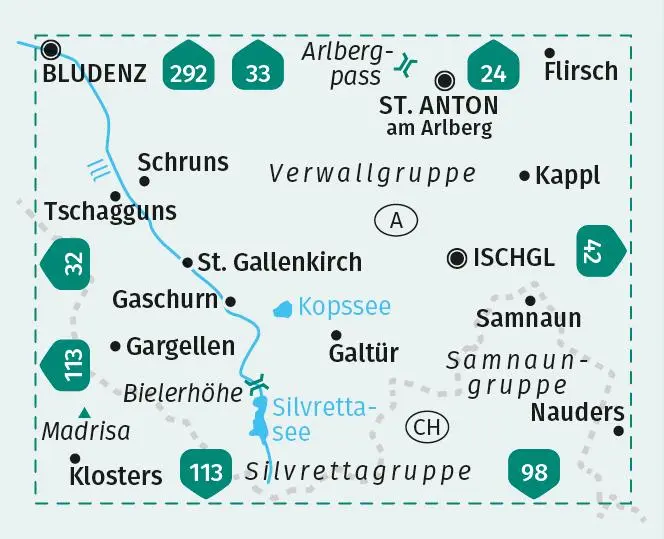 Bild: 9783991217671 | KOMPASS Wanderkarte 41 Silvretta, Verwallgruppe 1:50.000 | 2 Bde/Tle