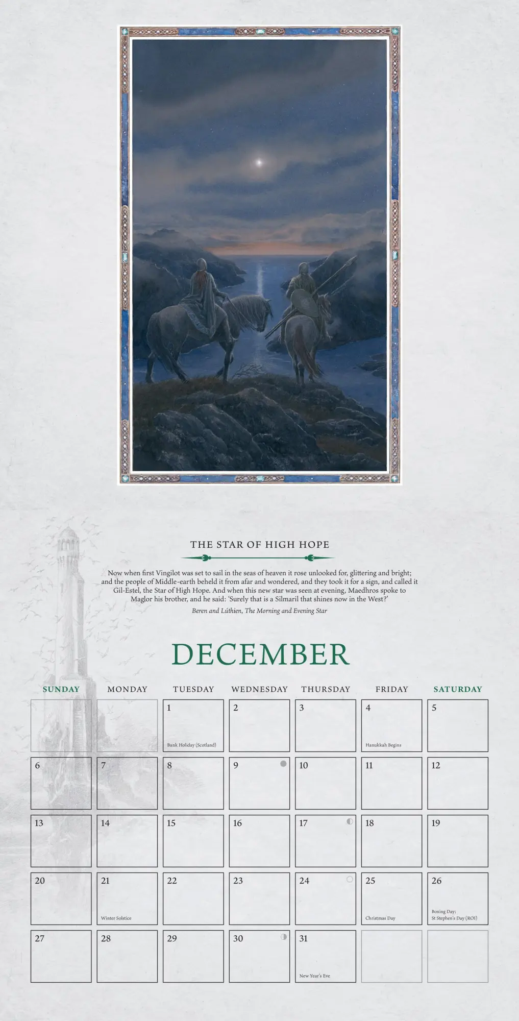 Bild: 9780008737771 | TOLKIEN CALENDAR 2026 CAL | The Great Tales of Middle-earth | Tolkien