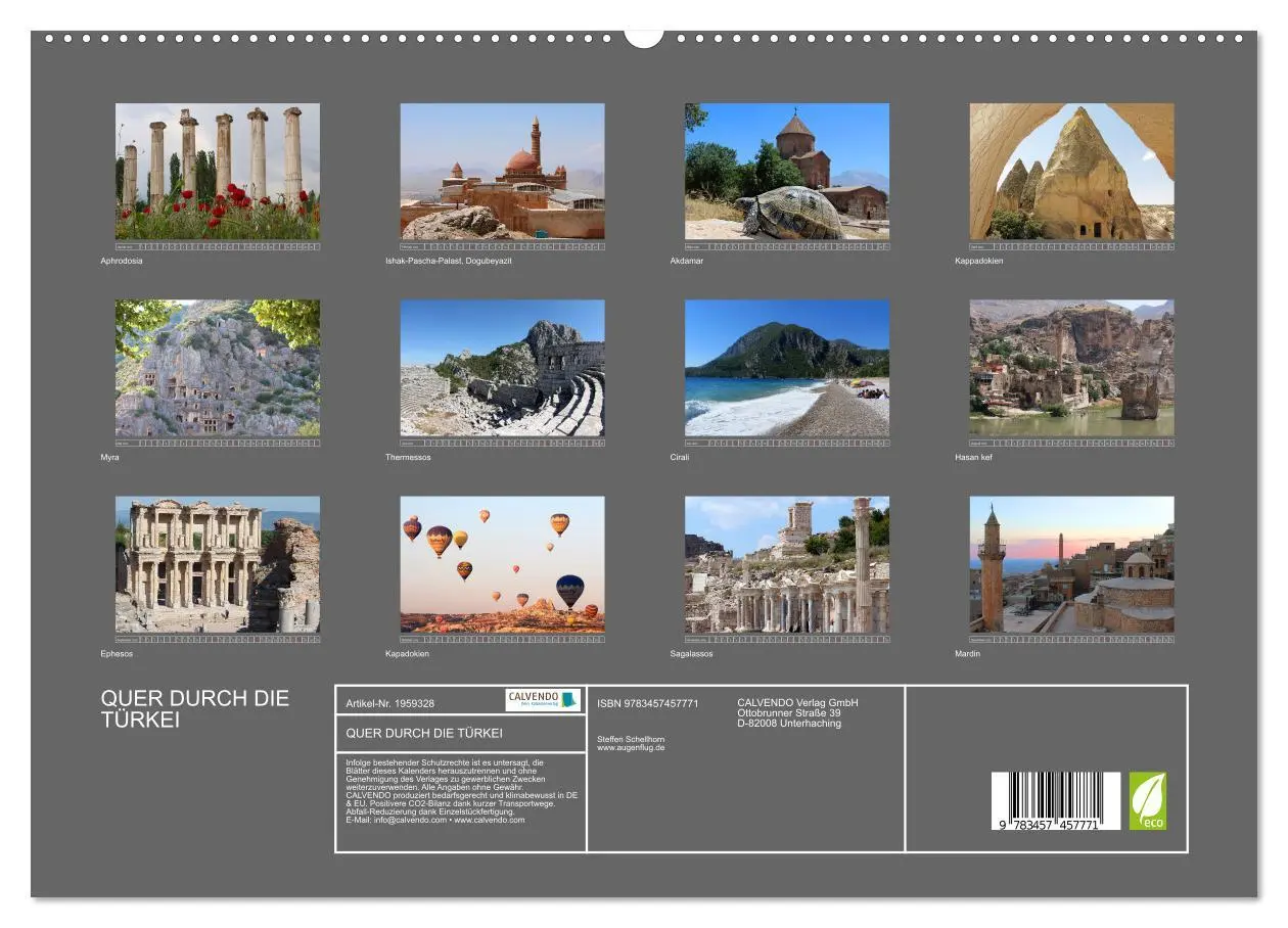 Bild: 9783457457771 | QUER DURCH DIE TÜRKEI (hochwertiger Premium Wandkalender 2026 DIN...