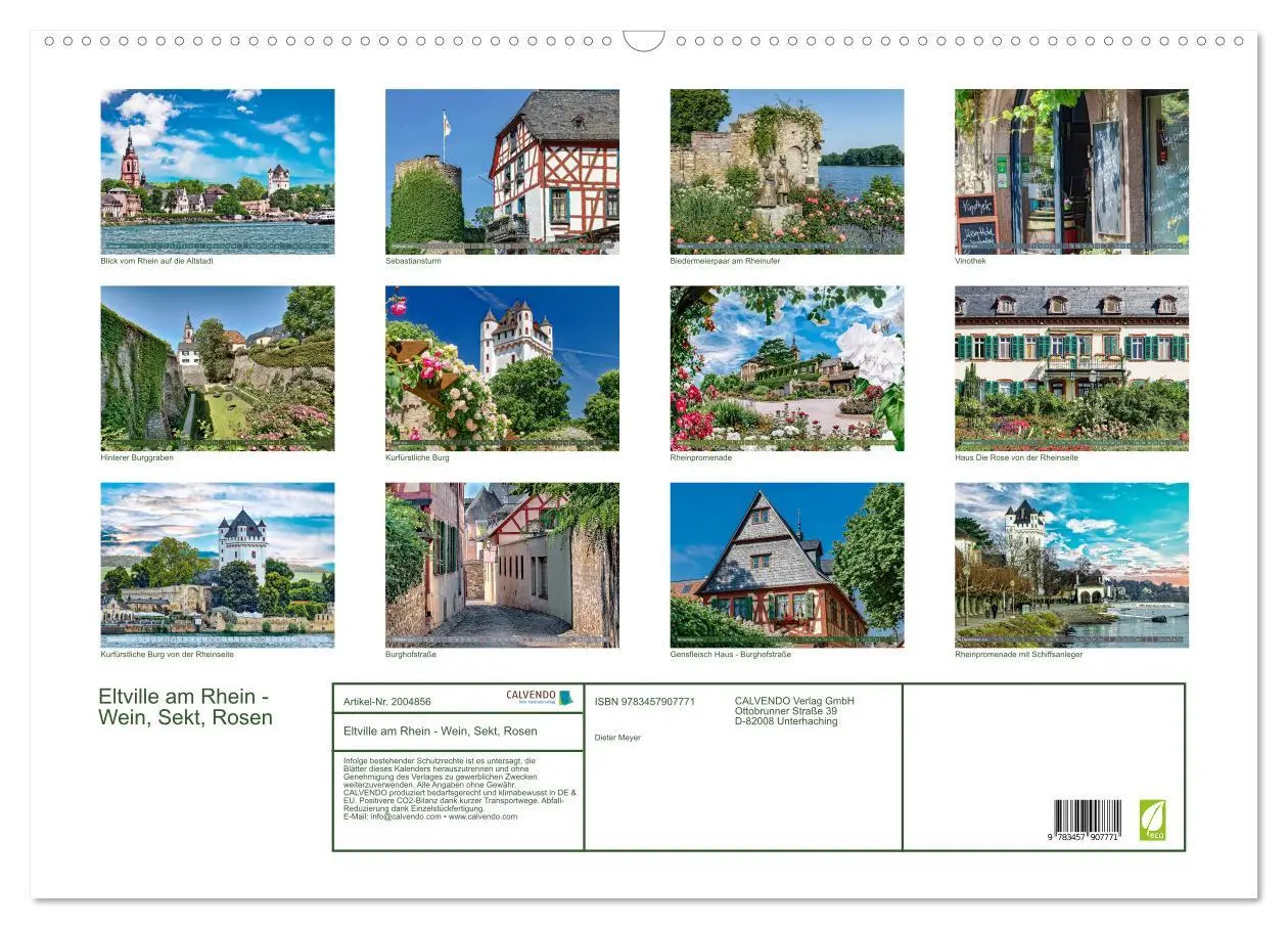 Bild: 9783457907771 | Eltville am Rhein - Wein, Sekt, Rosen (Wandkalender 2026 DIN A2...