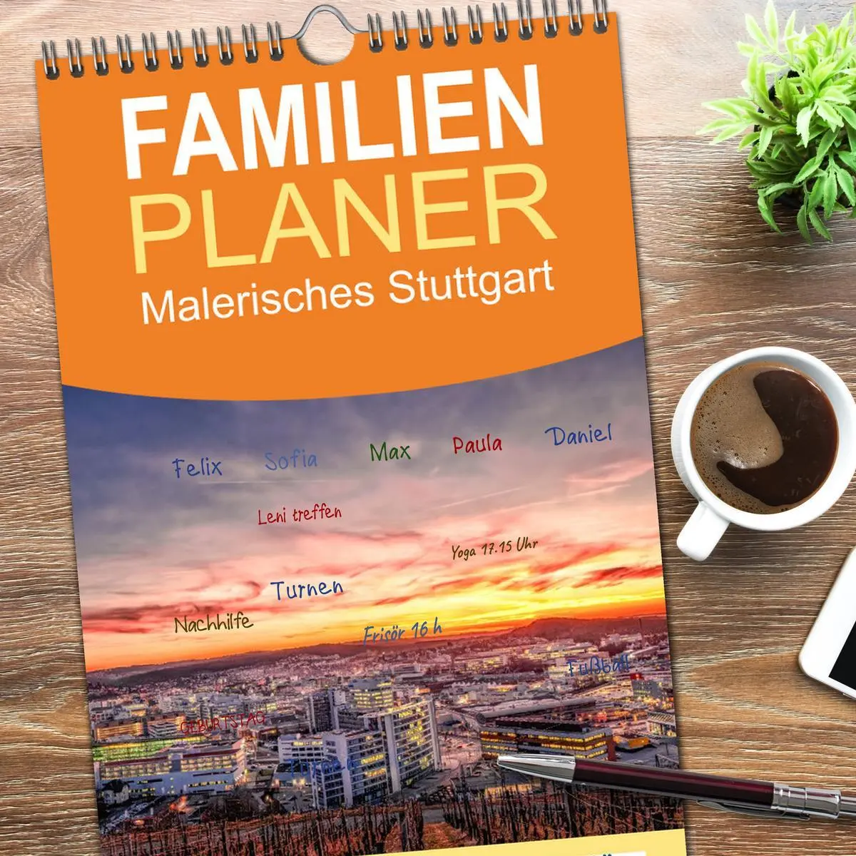 Bild: 9783516617771 | Familienplaner 2026 - Malerisches Stuttgart mit 5 Spalten...