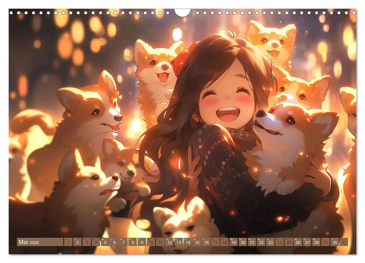 Bild: 9783383887871 | Manga Tierliebe (Wandkalender 2025 DIN A3 quer), CALVENDO...