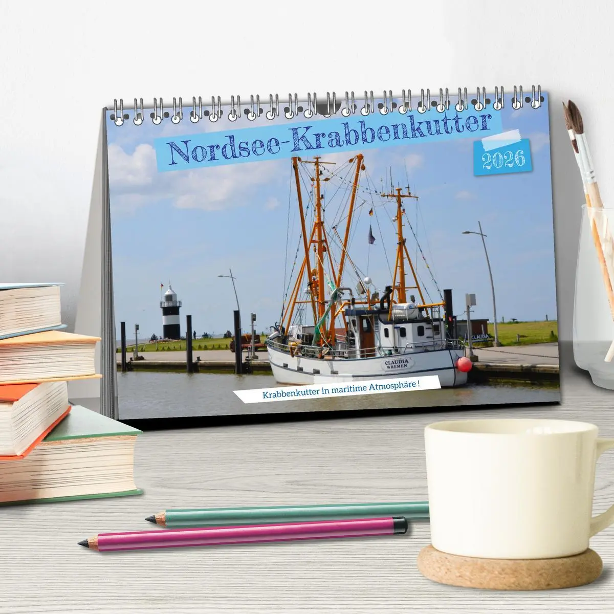 Bild: 9783457517871 | Nordsee-Krabbenkutter (Tischkalender 2026 DIN A5 quer), CALVENDO...