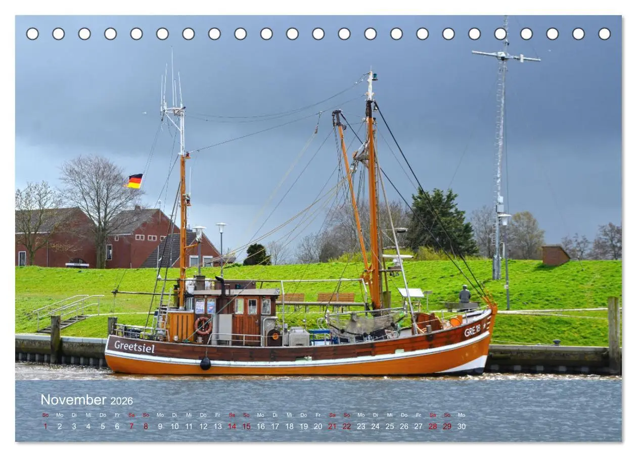 Bild: 9783457517871 | Nordsee-Krabbenkutter (Tischkalender 2026 DIN A5 quer), CALVENDO...