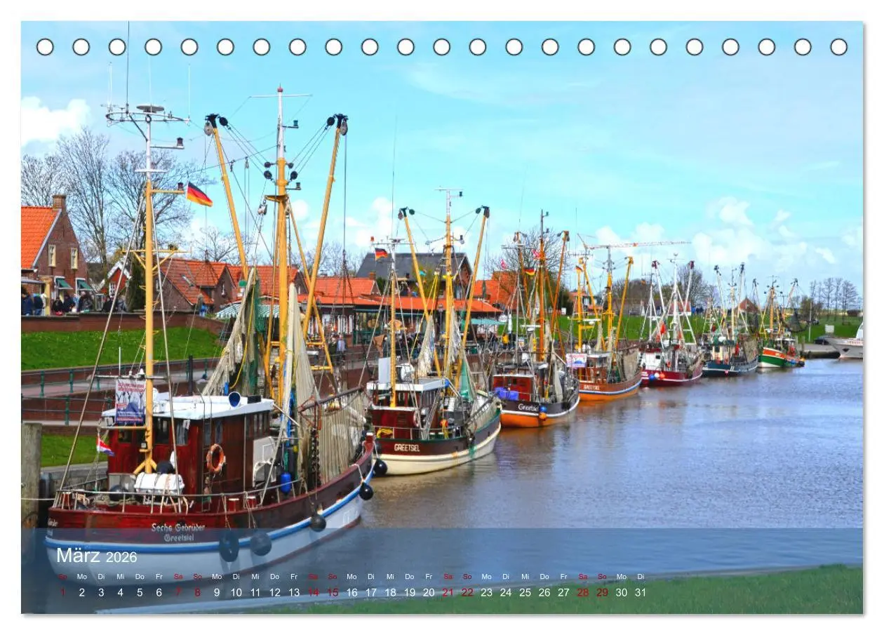 Bild: 9783457517871 | Nordsee-Krabbenkutter (Tischkalender 2026 DIN A5 quer), CALVENDO...