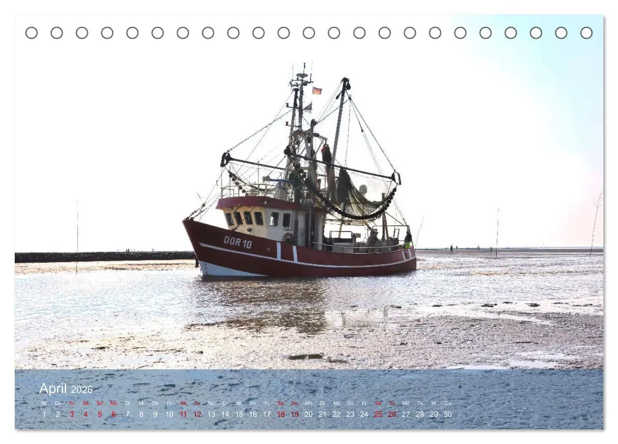 Bild: 9783457517871 | Nordsee-Krabbenkutter (Tischkalender 2026 DIN A5 quer), CALVENDO...