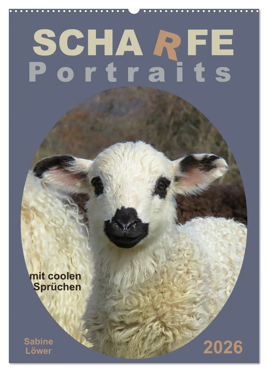 Cover: 9783516397871 | Scharfe Portraits (Wandkalender 2026 DIN A2 hoch), CALVENDO...