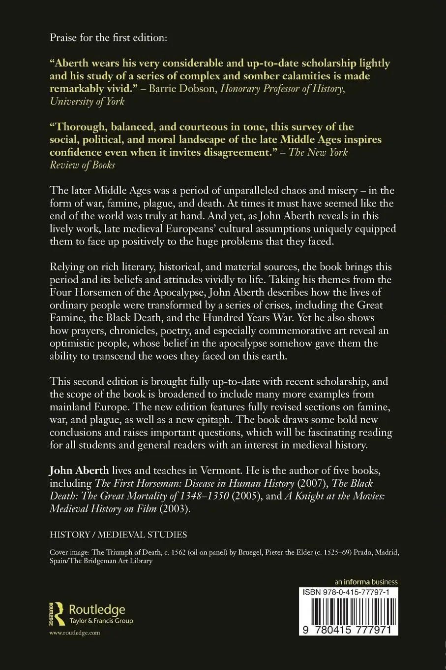 Rückseite: 9780415777971 | From the Brink of the Apocalypse | John Aberth | Taschenbuch | 2009