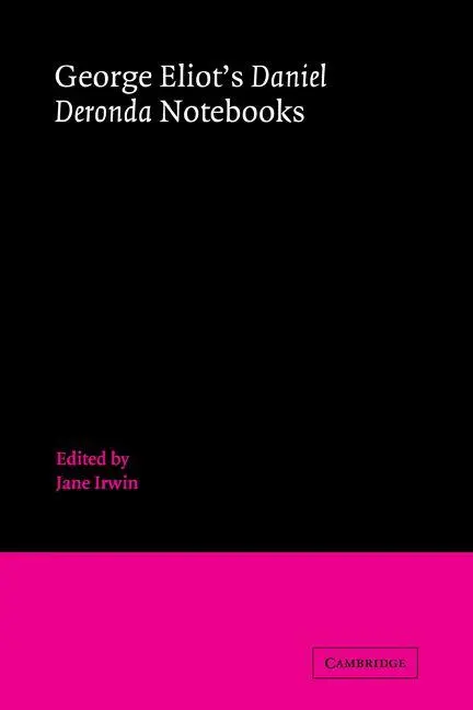 Cover: 9780521087971 | George Eliot's 'Daniel Deronda' Notebooks | George Eliot | Taschenbuch
