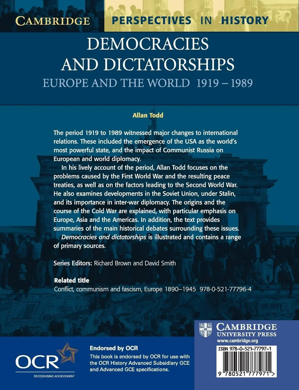 Rückseite: 9780521777971 | Democracies and Dictatorships | Allan Todd | Taschenbuch | 266 S.